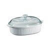 Pyrex Corningware Ceramic Oblong Dish with Lid 4 qt White 6002278